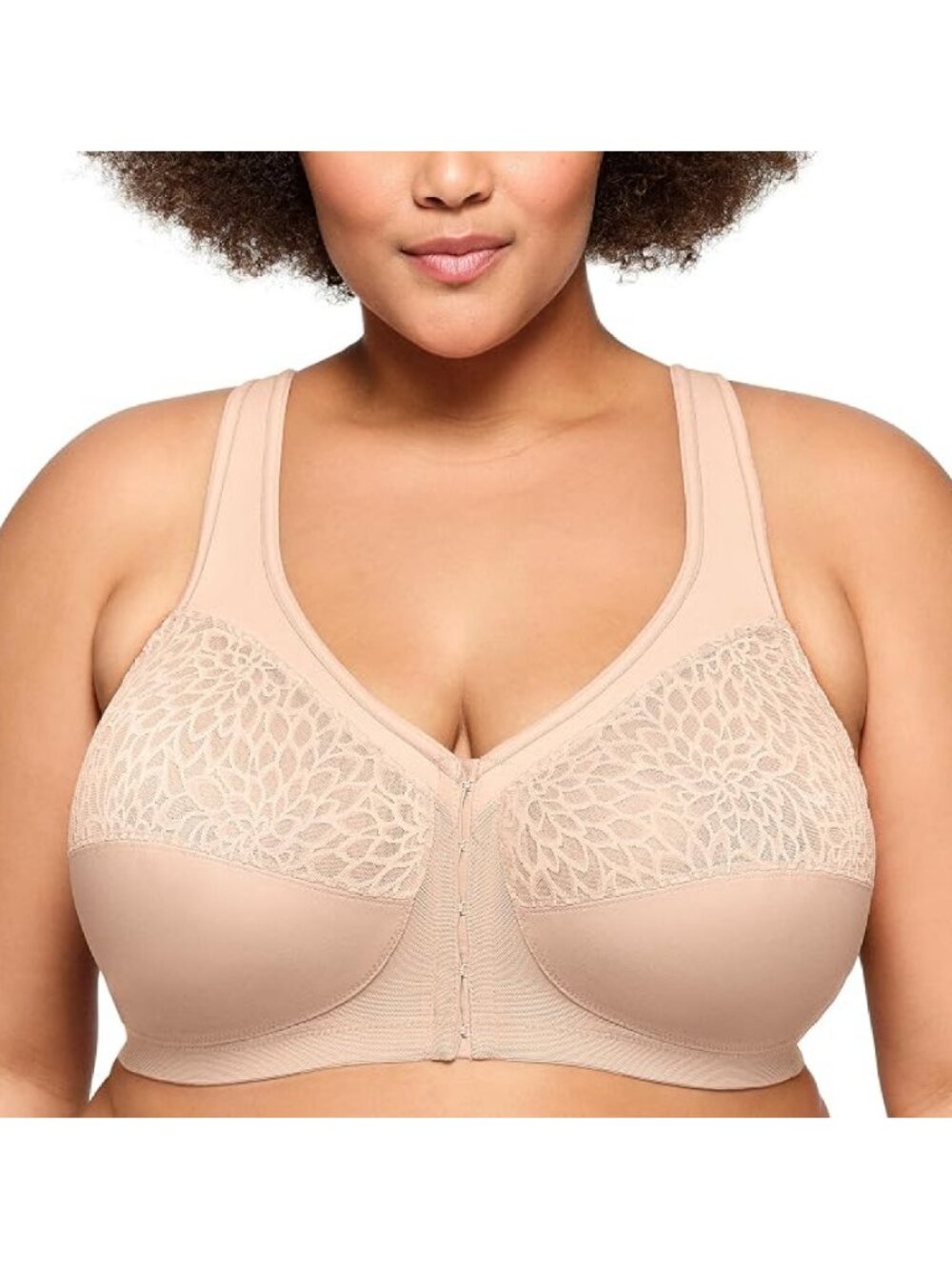 ✨ Glamorise MagicLift Racerback Wire-Free Bra  Café  Style 1206  Size 40D  NWOT